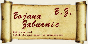 Bojana Zaburnić vizit kartica